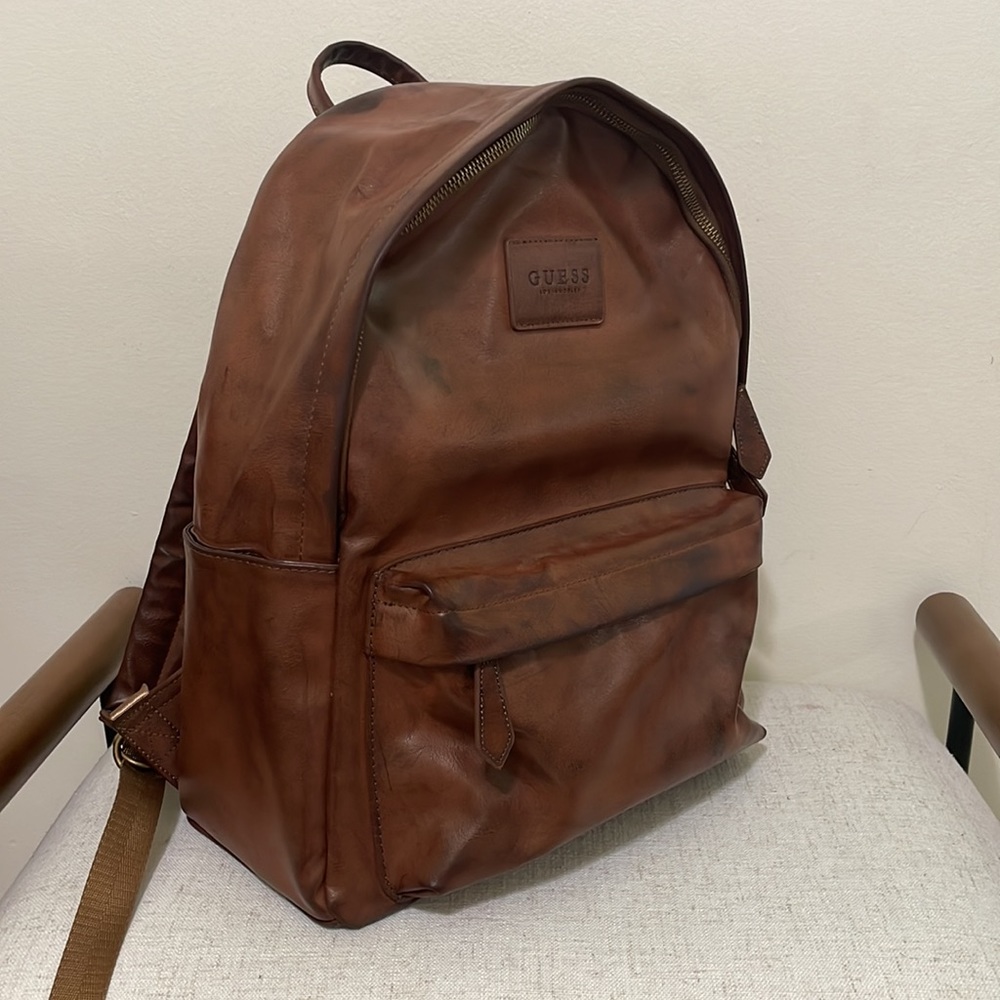 Guess Brown Leather Backpack - Picture 4 of 6